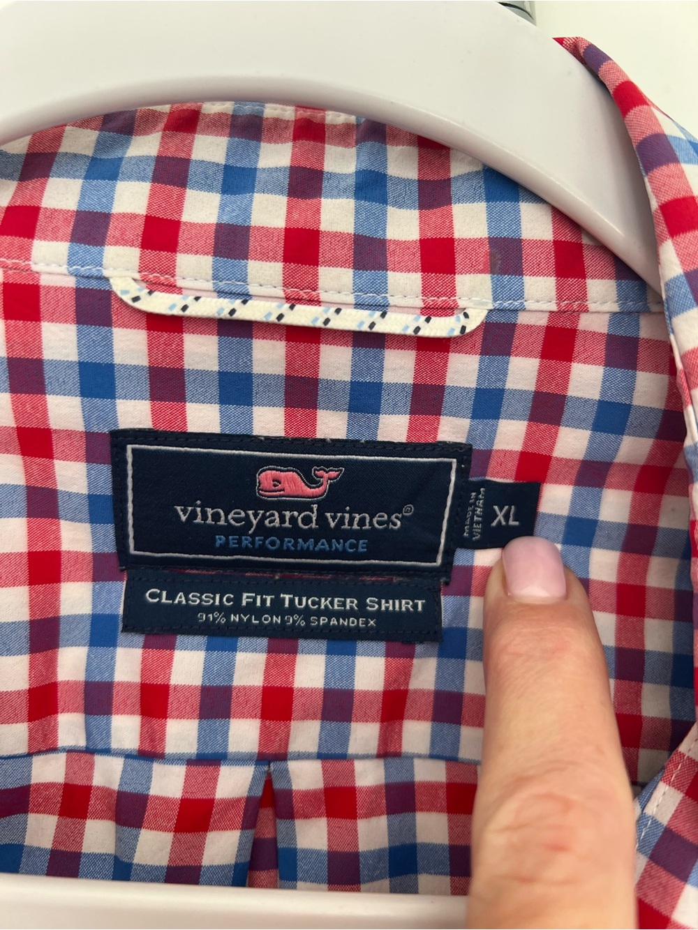 Vineyard Vines Red, Blue & White Gingham Button-Down Shirt - Picture 2 of 5